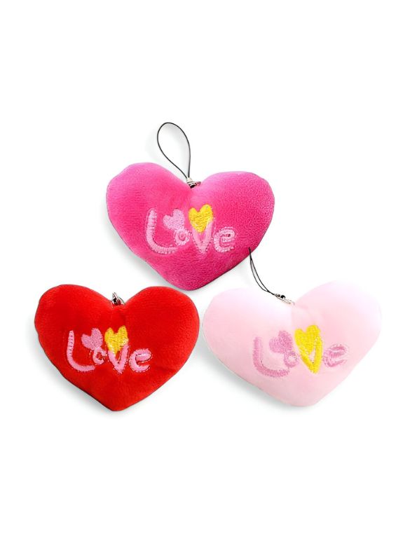 Pink - Heart Shaped Soft Toy – Love Embroidered - Soft & Cuddly Gift For Babies & Adults - MS14511.