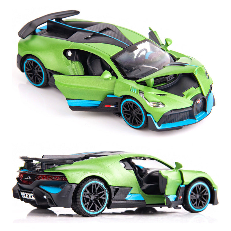 Bugatti Divo Pull Back Cars - Green Small Size Scale 1:32 (MS-May-46) - Toyloft