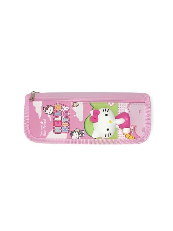 Hello Kitty Squishy Pouch – Double Chain, Blister Card Packing | Cute & Soft Zipper Bag NOV6641.