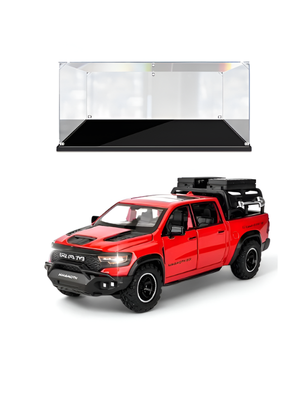 Hennessey Mammoth 1000 RAM TRX 1:32 Scale Diecast Model Truck White with Acrylic Display Case MD520