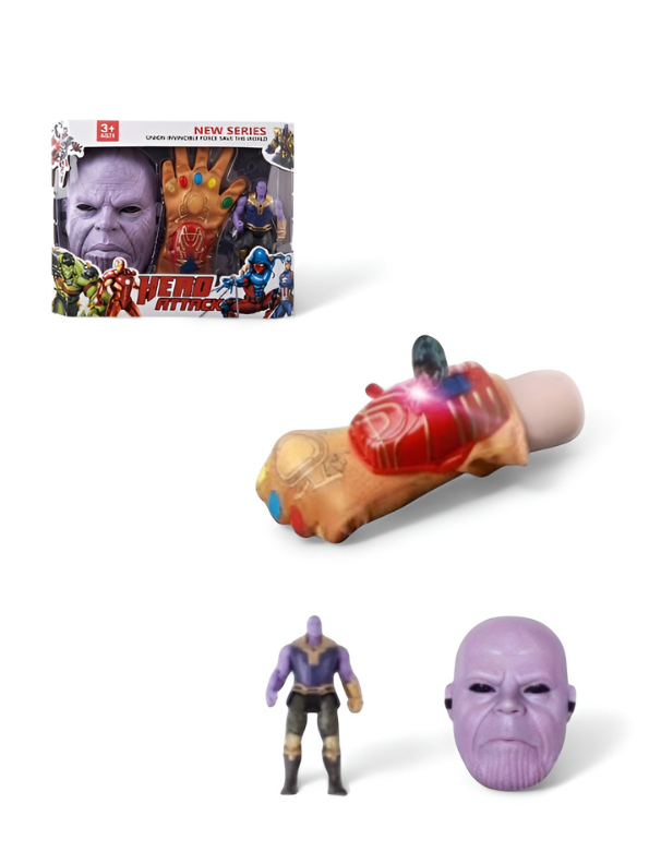 Hero Attack Thanos Action Figure Set with Infinity Gauntlet & Mask TV4034.