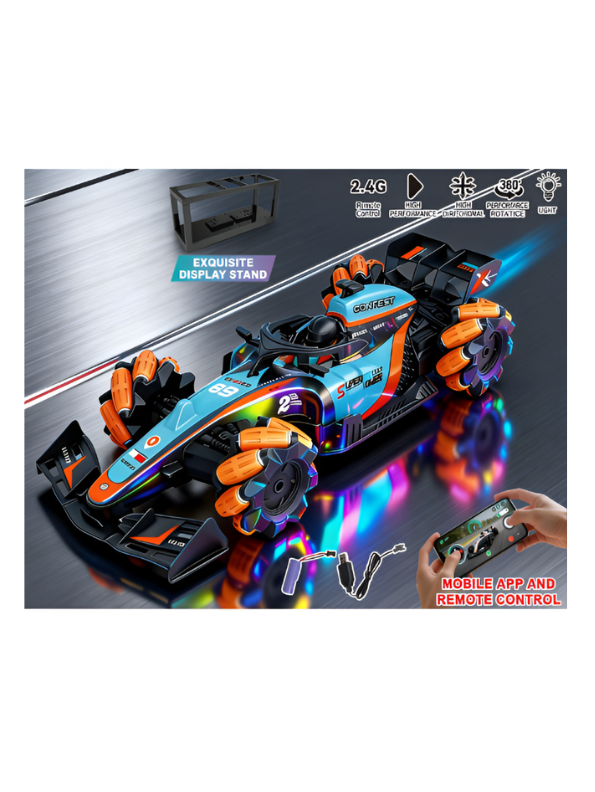 High-Speed RC Formula 1 Racing Car – Remote Control F1 Car with 360° Rotation TV7001.