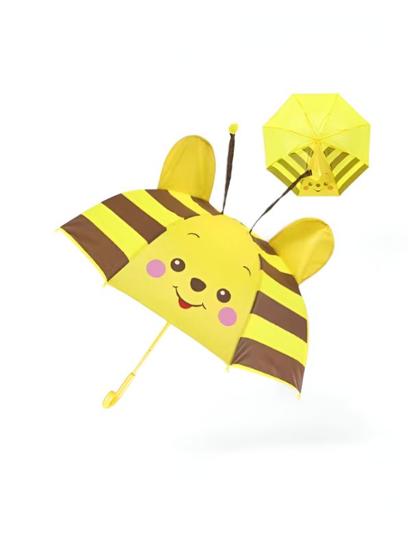 Honey Bee Umbrella – 47 cm Cute Yellow Rain Umbrella for Toddlers & Preschoolers NOV9696.