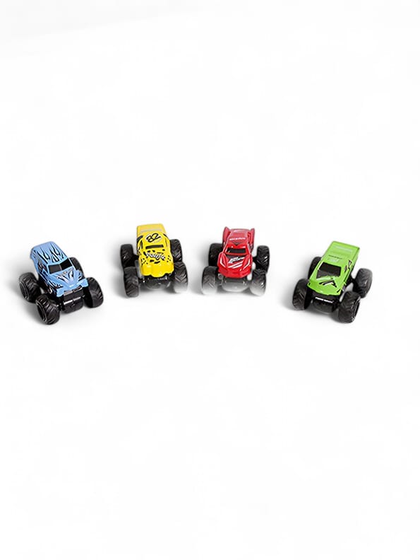 4-Pack Diecast Monster Trucks Set Ultimate Off-Road Adventure TV-O24