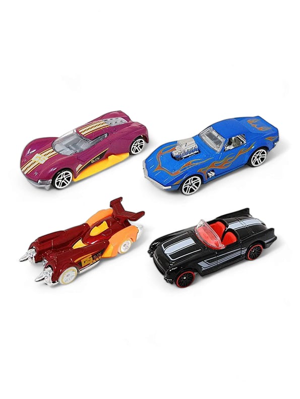 Hot Wheels Pack Of 4 Racing Cars For kids Adults - Toyloft