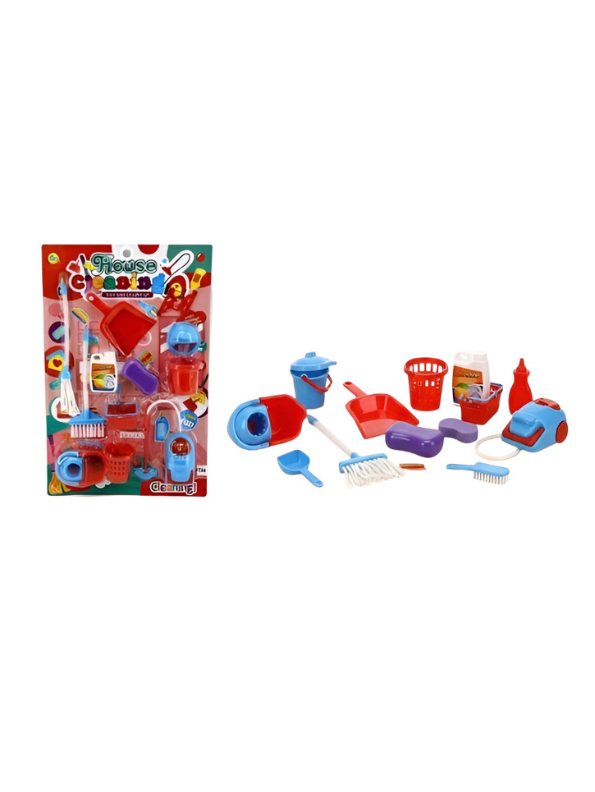 House Cleaning Toy Set – Pretend Play Mop, Broom & Vacuum Kit for Toddlers, Educational Housekeeping Playset LMI16086.