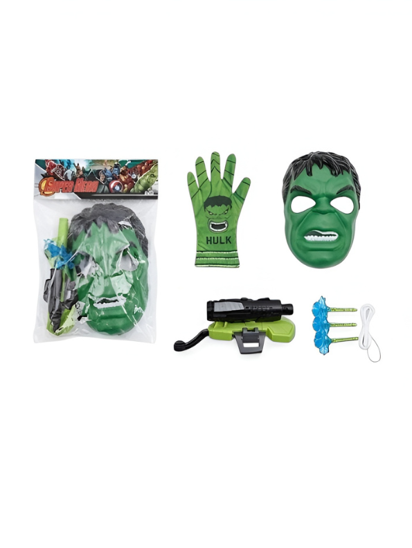 Hulk Superhero Costume Set – Includes 3 Suction Darts, Avengers Role Play Dress-Up Toy TV2732.