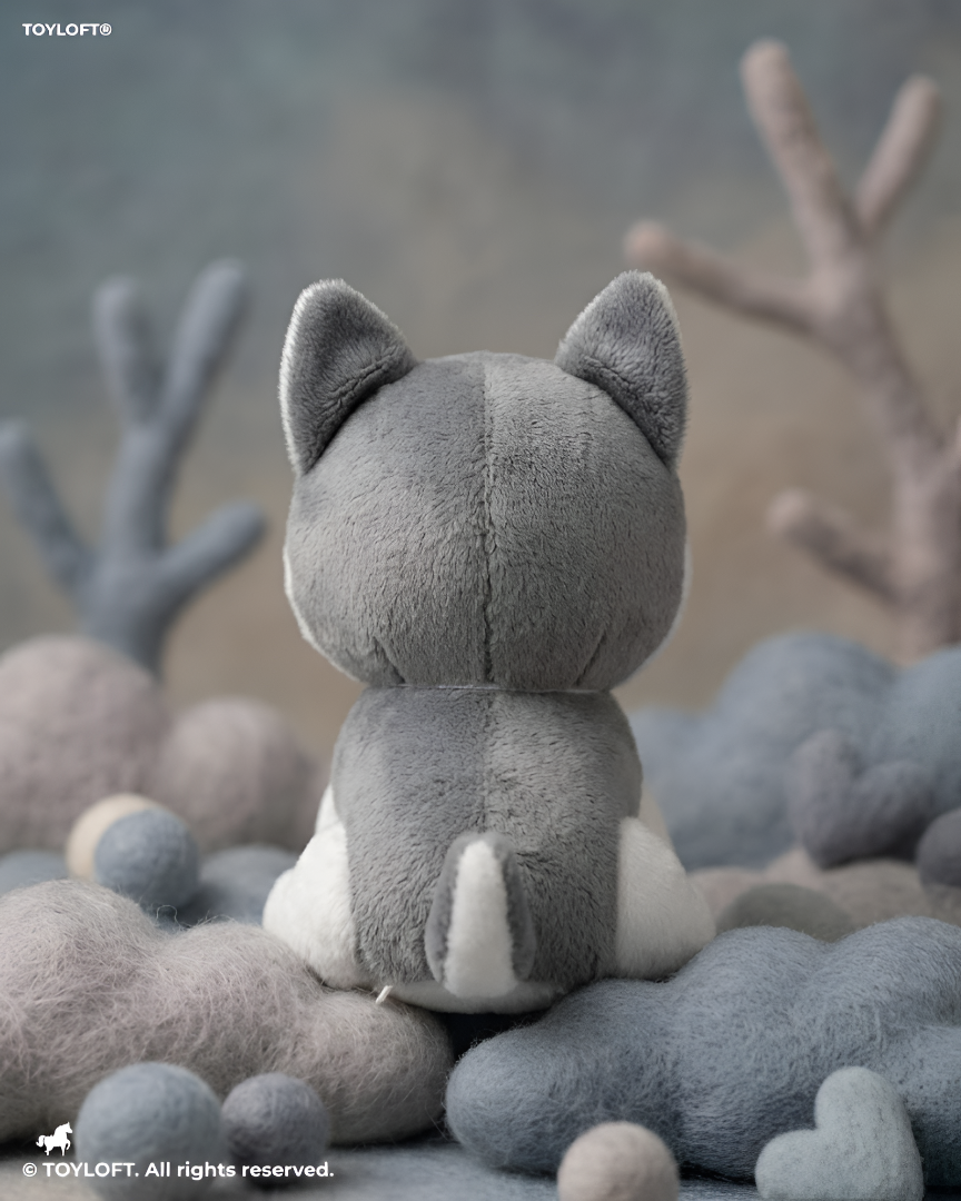 Husky Plush Puppy – 7-Inch Grey Soft Stuffed Toy ST16789