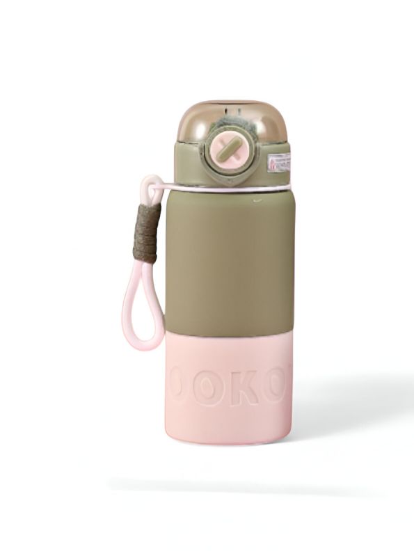 HydraNova – 500ml Push Button Water Bottle | Stainless Steel, Leak-Proof & Thermally Insulated NOV5233.