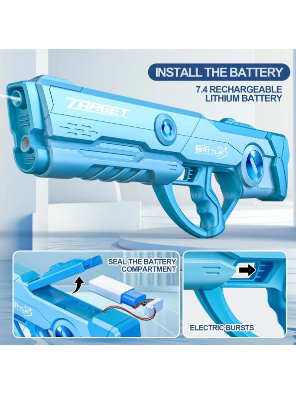 HydroBlaze 820 - 820CC High Power Automatic Water Gun - Super Blaster Squirt Gun for Pool and Outdoor Summer Fun