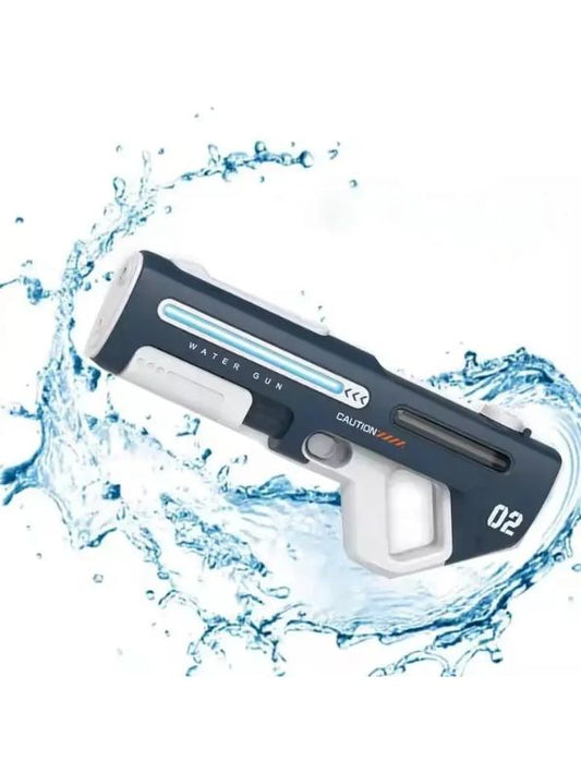 Blue - HydroBlaze X1000 - High-Pressure Electric Water Gun – Powerful Automatic Water Blaster with LED Lights for Adults, Perfect for Outdoor and Pool Fun