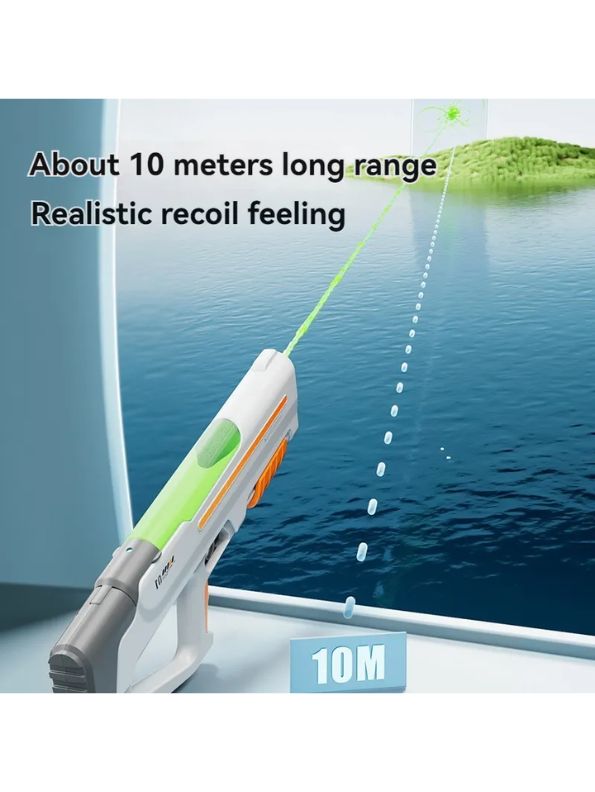 HydroGlow X1 Auto Refill Electric Water Gun – Rechargeable Toy Gun with Glowing Water Effect for Night Battles