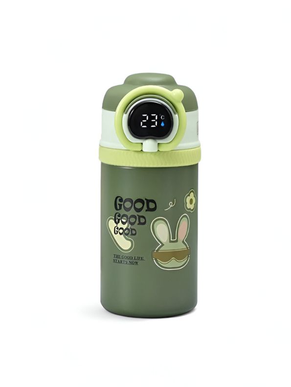 HydroMate Stainless Steel Water Bottle 550ml – Smart Temperature Display, Push Sipper Lid, Leakproof & Travel-Friendly NOV7252.