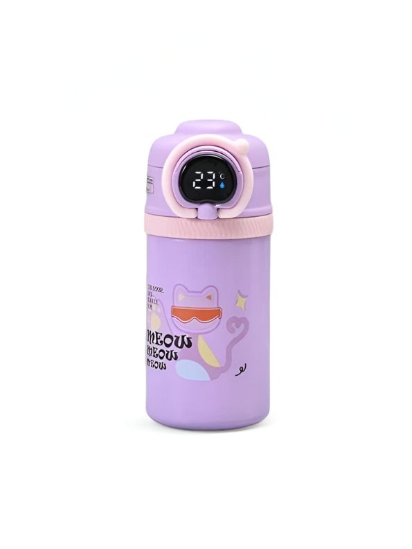 HydroMate Stainless Steel Water Bottle 550ml – Smart Temperature Display, Push Sipper Lid, Leakproof & Travel-Friendly NOV7252.