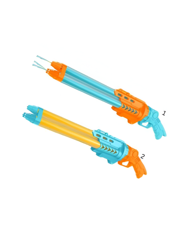 HydroMax – 3-Nozzle Long-Range Water Gun Pichkari Toy with 6 to 8 Metre Range Orange LMI11417.