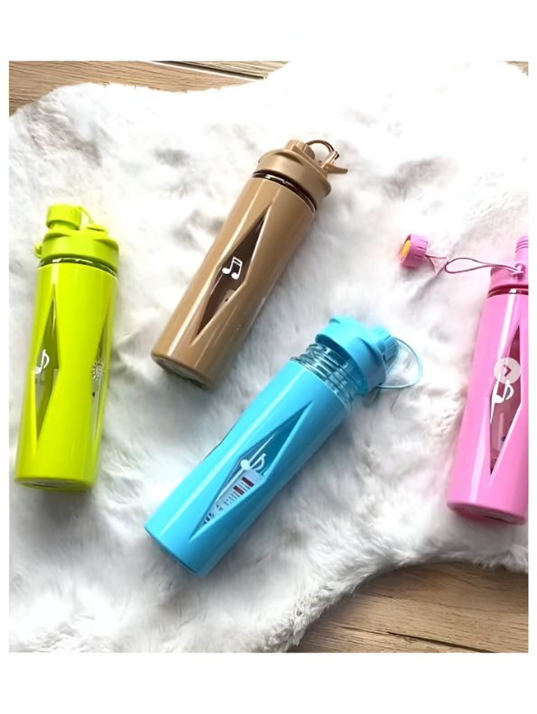 Brown - HydroSip KidsPro – Plastic Water Bottle with Straw and Carry String for School Children & Sports Enthusiasts NOV626.