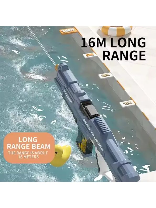 Blue - HydroStrike 600 Automatic Electric Water Gun – 600ML High-Pressure Spray Gun for Summer Fun