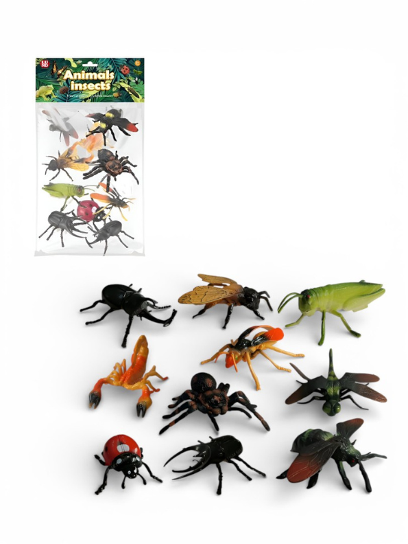 Jumbo Insect Toy Set for Kids – 12 Realistic Bug Figures, Educational Science & Nature Exploration Toys, Birthday Party Favors LMI14415