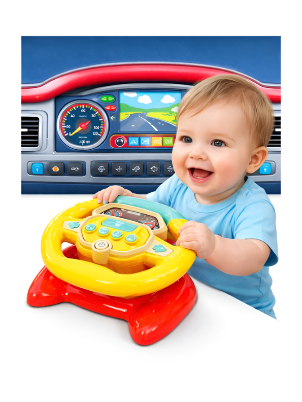 Interactive Musical Steering Wheel Toy for Toddlers – Early Learning Driving Simulation Toy TV5766