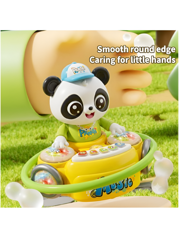 Interactive Panda Musical Toy with Colorful LED Lights and Rotating Action Green– Bump and Go Dancing Musical Animal Toy LMI16916