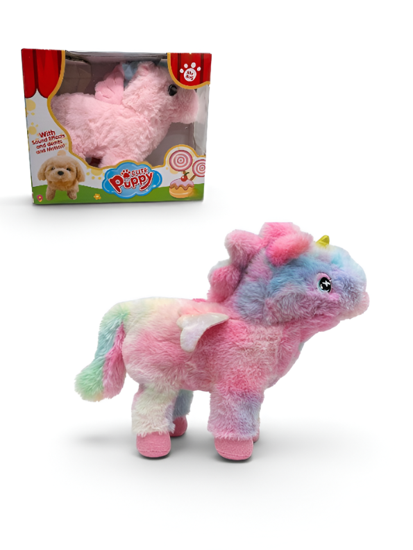 Interactive Rainbow Unicorn Plush Musical Toy for Kids – Walking Electronic Stuffed Animal with Sound Effects, Motion & Wings | Cute Soft Toy Gift for Toddlers, Girls & Boys TV5752