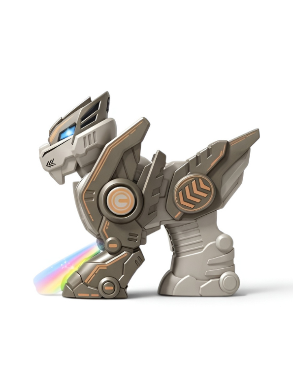 Interactive Robotic Mecha Tiger Action Figure – Electronic Sci-Fi Mechanical Animal Toy with Glowing LED Eyes and Light-Up Effects TV2981