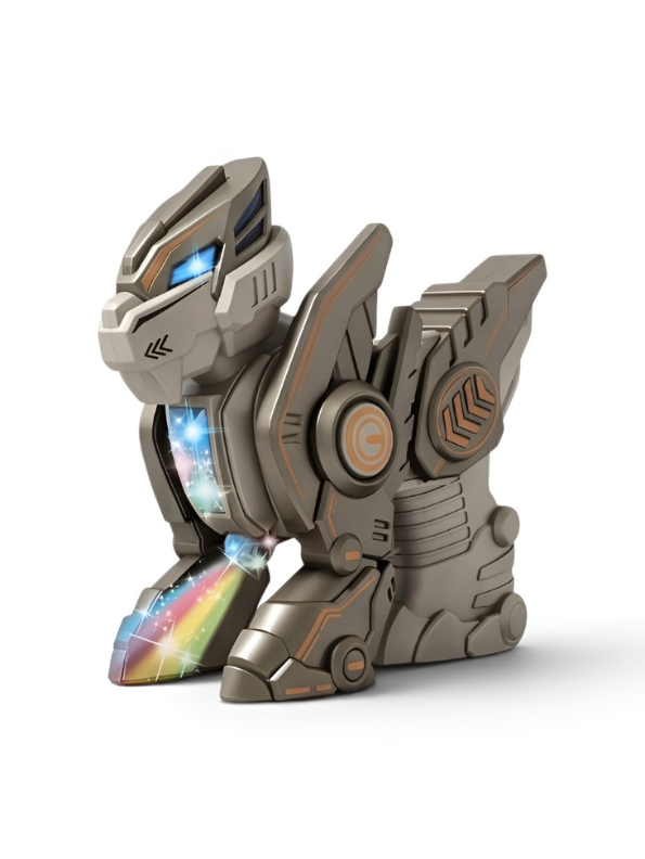 Interactive Robotic Mecha Tiger Action Figure – Electronic Sci-Fi Mechanical Animal Toy with Glowing LED Eyes and Light-Up Effects TV2981