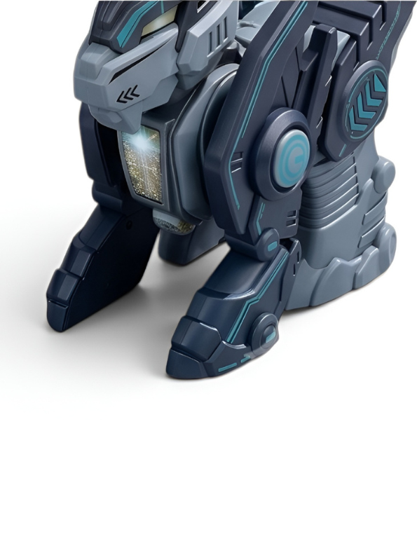 Interactive Robotic Mecha Tiger Action Figure – Electronic Sci-Fi Mechanical Animal Toy with Glowing LED Eyes and Light-Up Effects TV2981