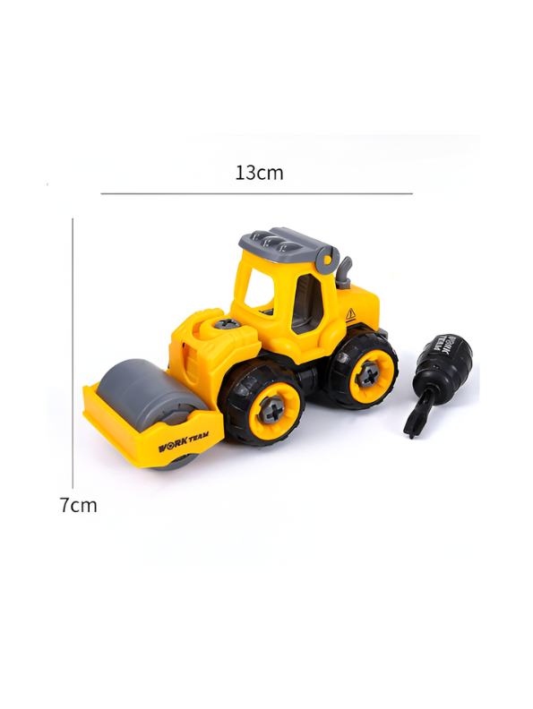 JCB Excavator Toy Set for Kids – Inspired Pack of 4 Construction Vehicles with Screwdriver – Build & Play Trucks for Boys & Girls LMI11185.