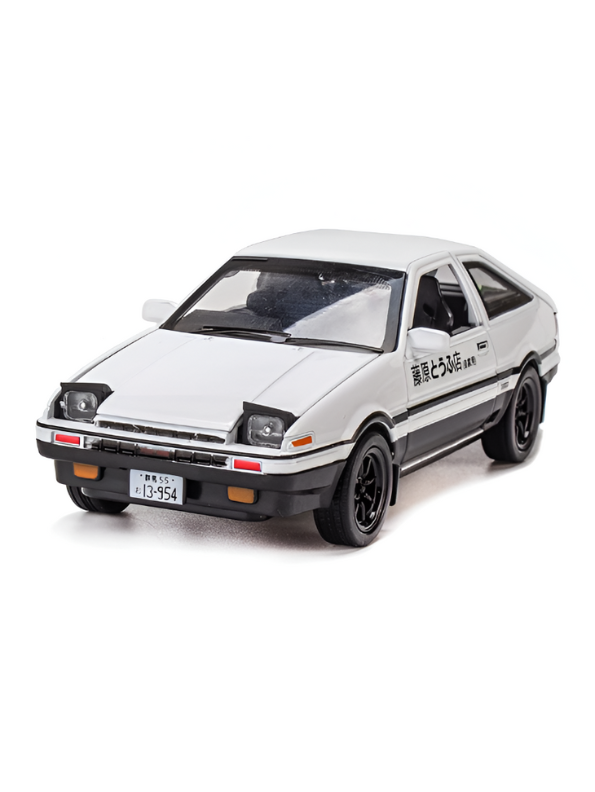Toyota AE86 Trueno White Diecast Car Model – Alloy Pull Back Japan Sports Car Toy for Kids | Tokyo Drift Racer Scale 1:30 TV5809.