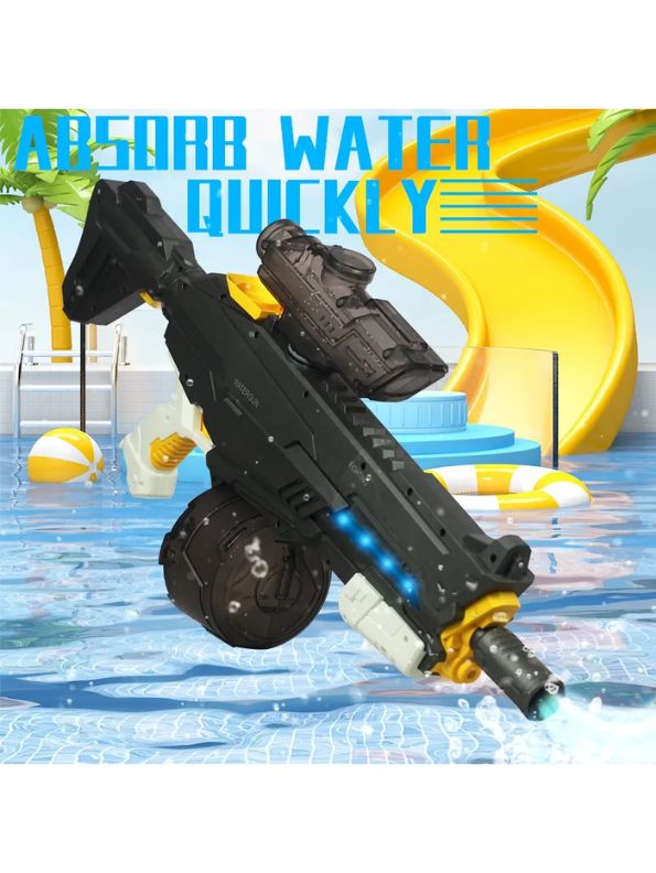 Glacier Green - StormJet X1 Electric Water Gun – LED Light-Up, Auto Suction, Long-Range Squirt Gun