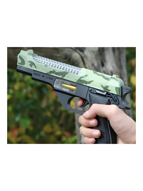 Jungle Assault Lonely Eagle – Lonely Eagle Camo Pistol Toy Gun for Kids | Flashing Lights & Sounds | Army Role Play Toy Gun LMI15085.
