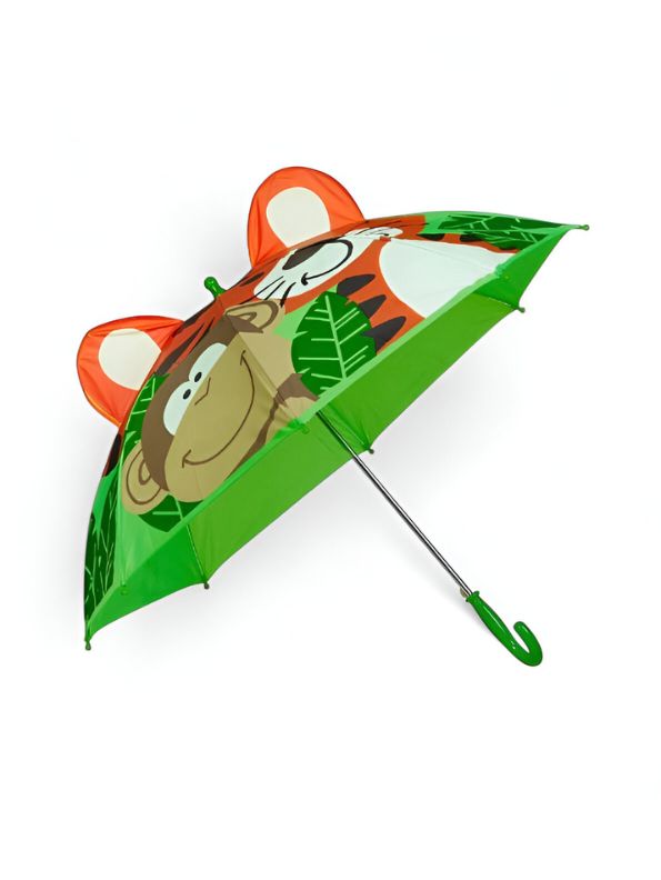 Jungle Safari – Kids Umbrella with Tiger and Monkey Design | Fun & Durable Umbrella for Children NOV6221.