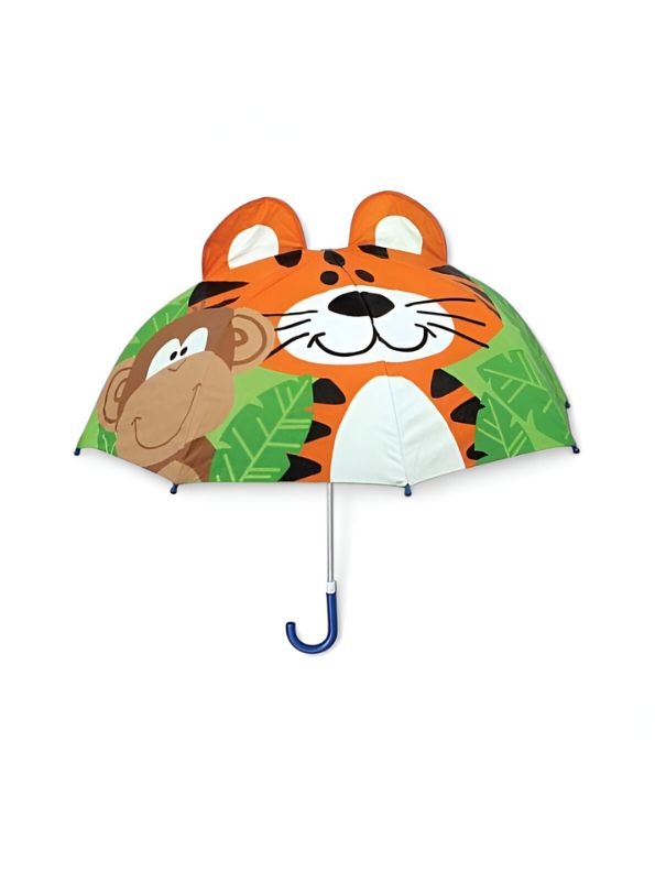 Jungle Safari – Kids Umbrella with Tiger and Monkey Design | Fun & Durable Umbrella for Children NOV6221.