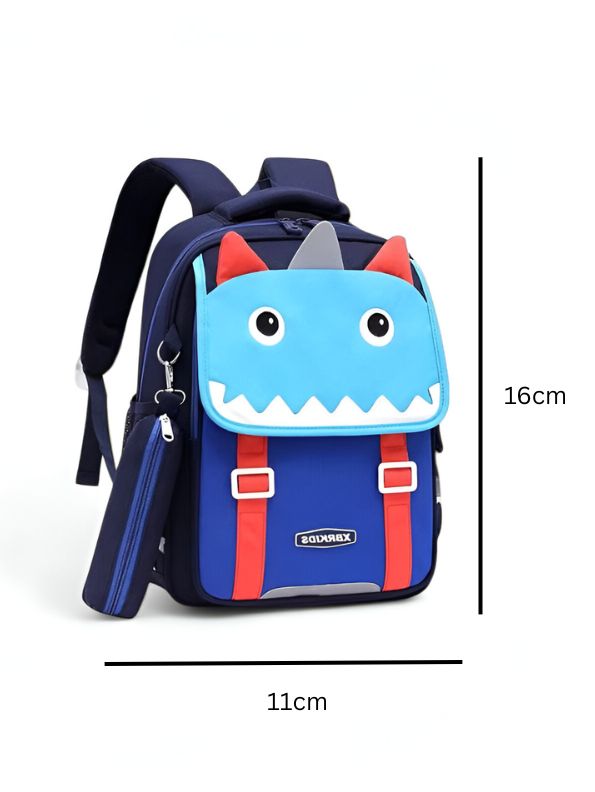 Turquoise - JurraBag – Cute Dinosaur Backpack for Kids with Safety Belt | Large Capacity School Bag | Fun & Comfortable Design NOVGBT2473.