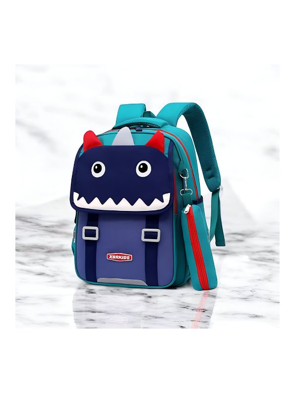 Dark Blue - JurraBag – Cute Dinosaur Backpack for Kids with Safety Belt | Large Capacity School Bag | Fun & Comfortable Design NOVGBT2473.