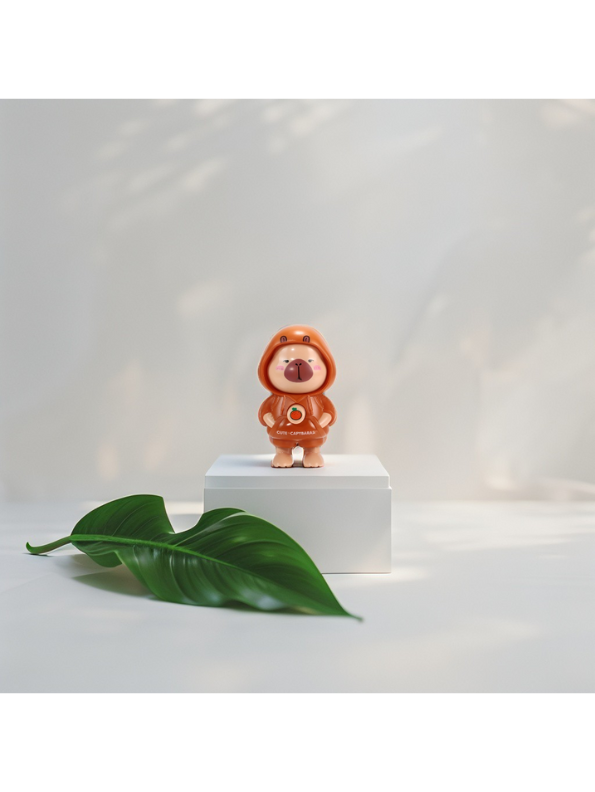 Cute Capybara Keychain - Face-Changing Figure with Hooded Design for Bags, Backpacks & Keys NOVHBC-188132.