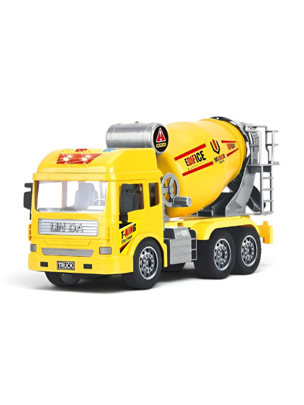 Kids Construction Cement Mixer Toy Truck with Lights, Sound & Rotating Drum TV6117.