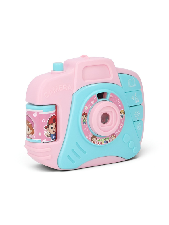 Kids Musical Toy Pink Camera with Light Projection and Sound Effects – Interactive Educational Learning Toy for Toddlers TV4720