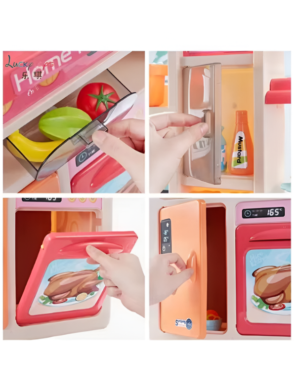 Kids Pretend Play Kitchen Set with 65 Accessories | Kitchen Playset MD181