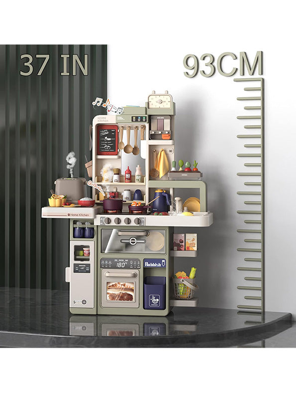 Big Size Kitchen Playset For Kids 88 Pcs - Bottle Green (MS-M-20) - Toyloft