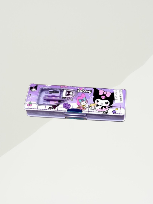 Kuromi Multi-Compartment Pencil Box for Girls | Pop-Up Stationery Case with Built-in Sharpener | Cute Back to School Organizer NOVHBC-1881121.