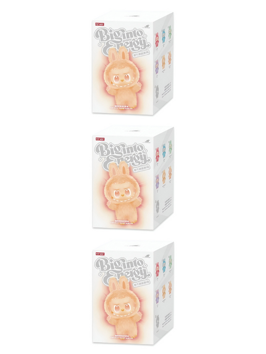 Pack Of 3 Set - Blind Box - Official Authentic Barcoded Pop Mart Labubu Plush – Limited-Edition Fuzzy Bunny‑Eared Monster -  Big Into Energy Collection