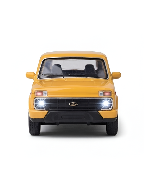Lada Niva Simulated Vehicle Model Car 1:24 Scale – Yellow Collectible Miniature MD247