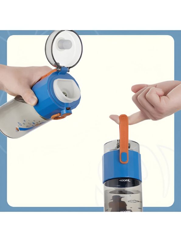 Blue - Lady Print Water Bottle – 500ml Feminine Design Water Bottle for Girls | Durable, Cute & Leak-Proof NOV3300.