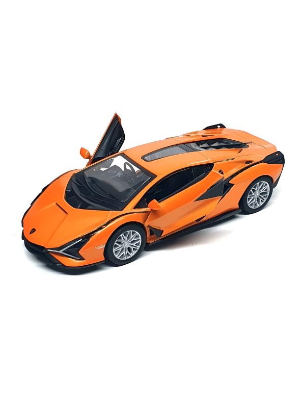 Orange - Lamborghini Aventador Diecast Car – Premium Metal Model Toy for Car Lovers & Collectors Scale 1:24 LMI15038.