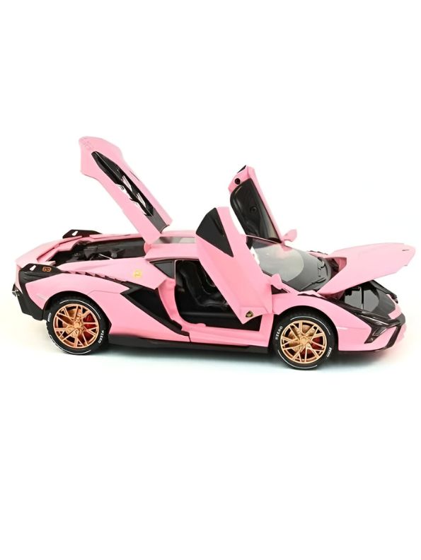 Pink - Lamborghini Aventador Diecast Car – Premium Metal Model Toy for Car Lovers & Collectors Scale 1:24 LMI15038.