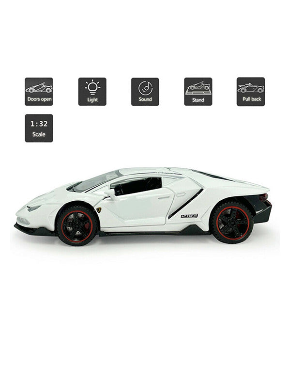 Lamborghini Centenario LP770 Metal Model Diecast Cast - White Scale 1:32 (T-M-14) - Toyloft