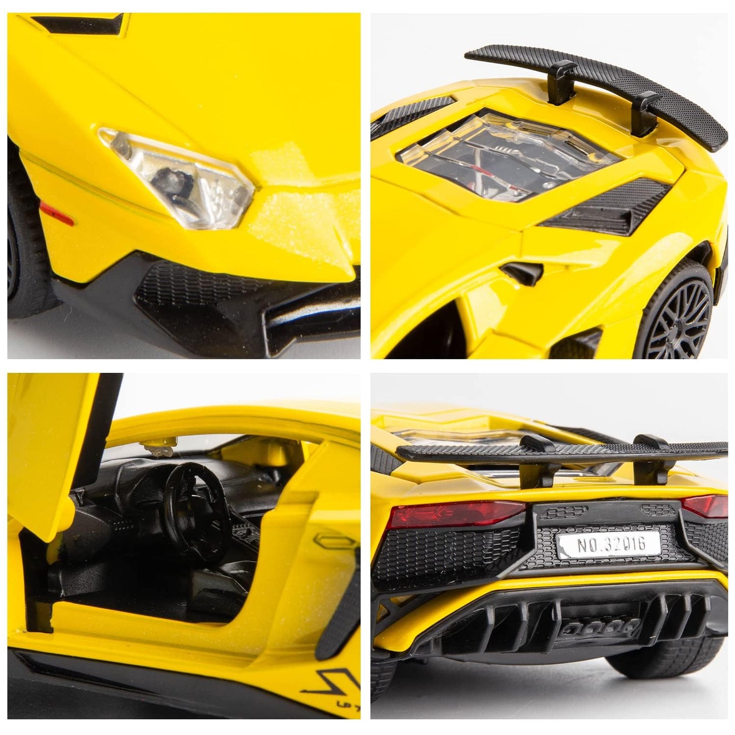 Lamborghini Metal Diecast Car - Yellow - Medium Size - Toyloft