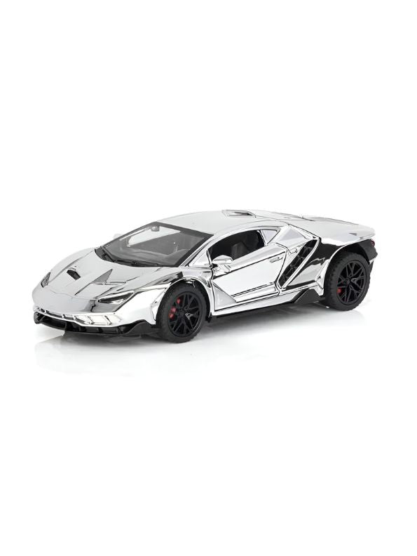 Sliver - Lamborghini Centenario – Diecast Model Car Premium Collectible Toy Scale - 1:32 – Acrylic Display Case .